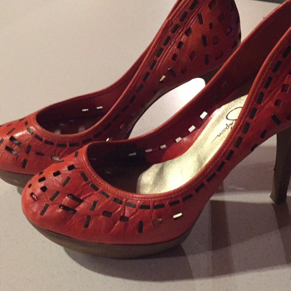 Orange High Heels